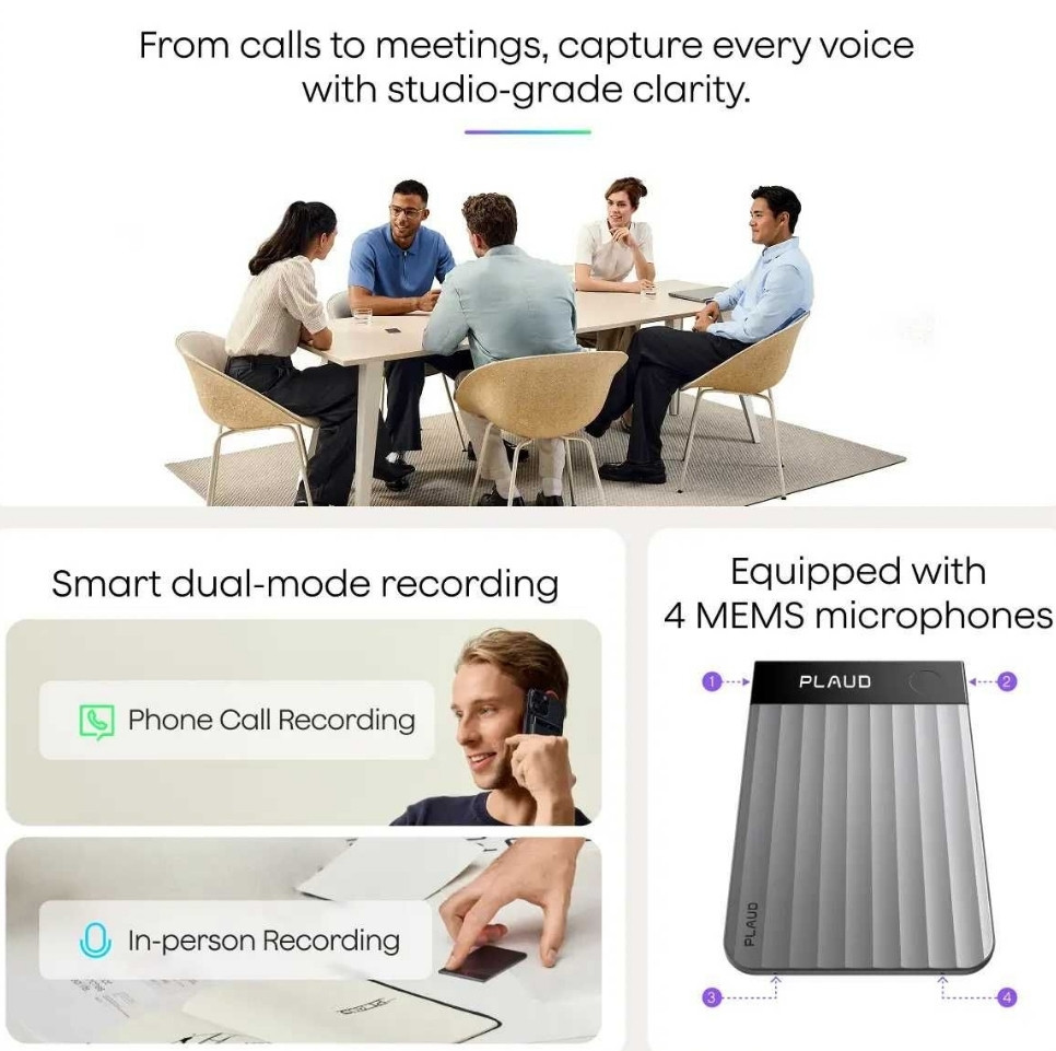 Диктофон PLAUD Note Pro Black (PN0300-BL) Харьков - изображение 6