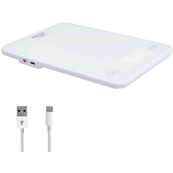 Ваги кухонні Adler AD 3177 white електронні/ 10кг/ г; мл, унція/ USB type C/ автовимкнення/ скло Вінниця