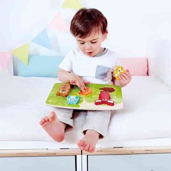 Тактильна рамка-вкладиш Hape Лісові звірята (E1621) Харків