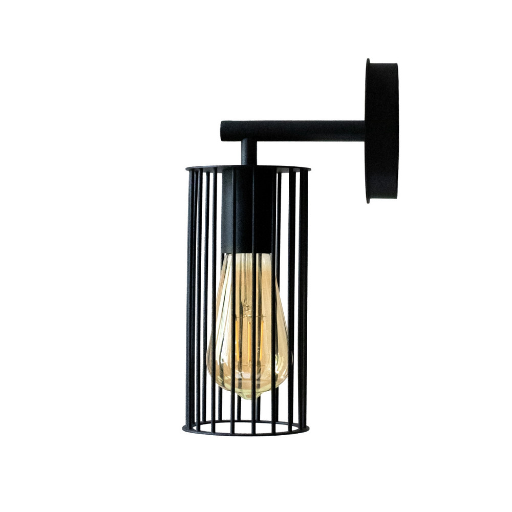 Бра під одну лампу Е27 MSK Electric Malta настінний світильник у стилі лофт NL 1020 BK чорний Одеса - фото 4