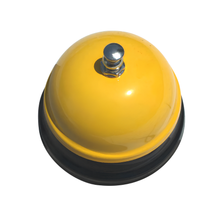 Настільний дзвінок у формі смайлика — дзвоник для офіціанта, готелю, офісу чи дому, металевий дзвін із яскравим дизайном для Київ