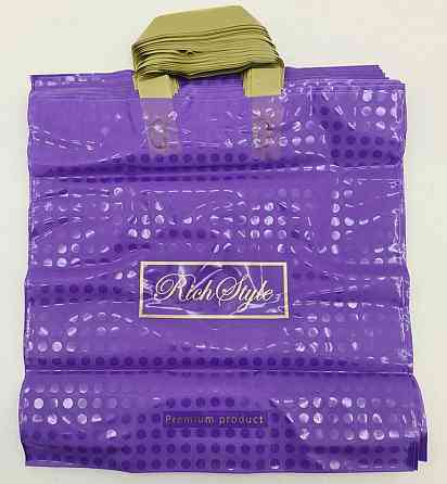 Пакет с петлевой ручкой 40*40 Горох фиолет (25 шт) Харьков