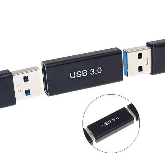 З'єднувач адаптер-перехідник прямий USB 3.0 Female - USB 3.0 Female Луцьк
