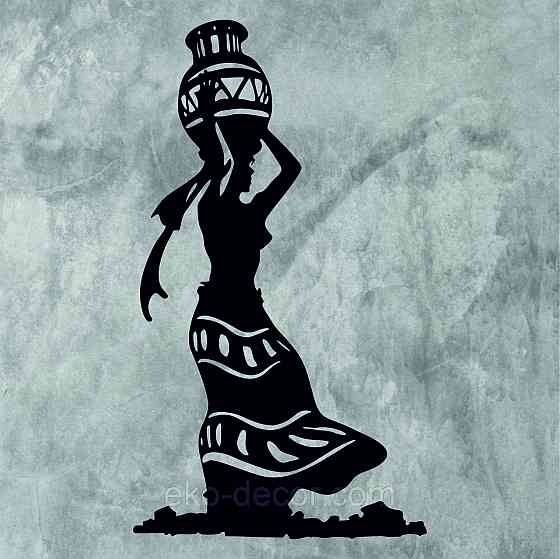 Декоративное настенное Панно «Индийка», Декор на стену 90*62 см, Черный Киев