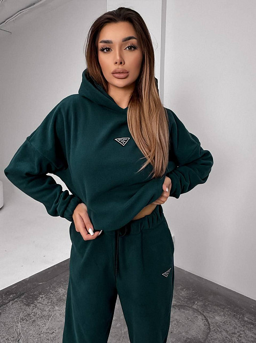 Женский теплый костюм, из флис полара L-XL, смарагд Одеса - фото 4