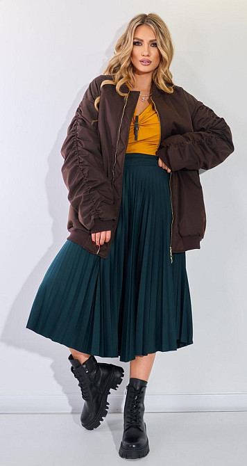 Об'ємний утеплений бомбер (42) Київ - фото 5