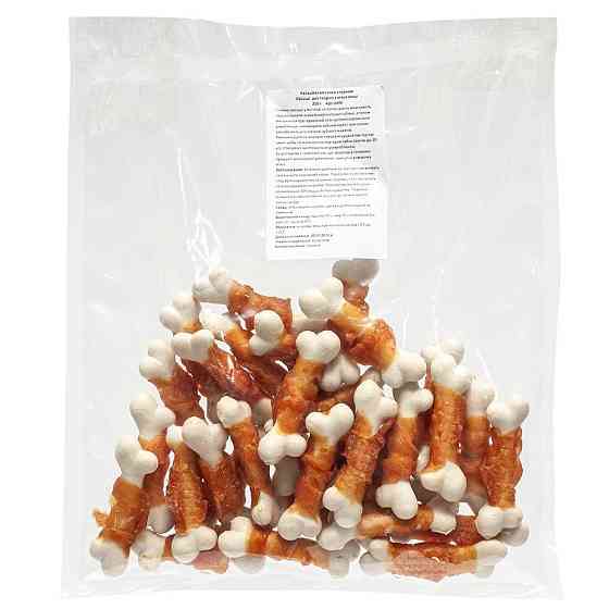 Лакомство для собак кальциевые косточки с курицей 500 г Винница