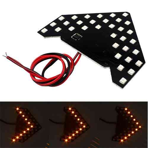 Світлодіодні покажчики повороту LED для авто у бокові дзеркала з динамічним ефектом стрілки, пара жовті Київ