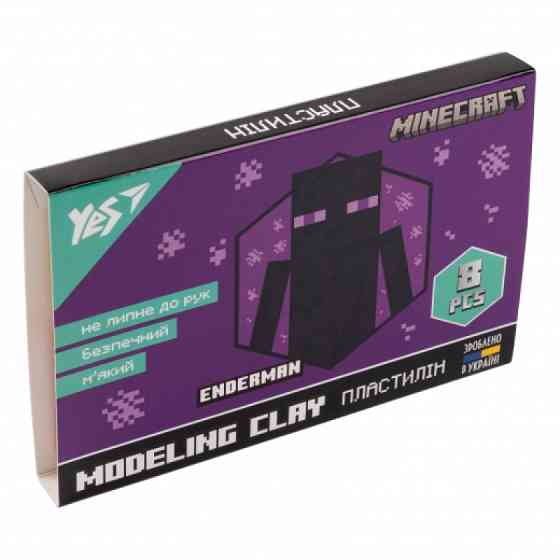 Пластилін 8 кол. 160 г "Yes" Minecraft, 540634, шт Київ