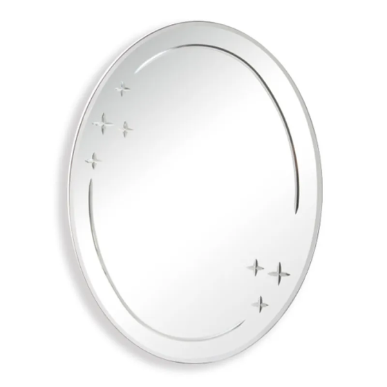 Дзеркало настінне Zerix FUSION MOZ03-550x700 овальне з декором   ( ZX5632 ) 26035 Харків