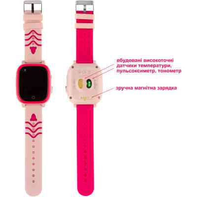 Смарт-годинник Amigo GO005 4G WIFI Kids waterproof Thermometer Pink (747018) Вінниця