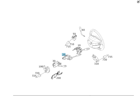 Mercedes-Benz  A0075457624 Підрульовий перемикач круїз-контролю CL C215 S-class short W220 SLR McLaren C199 SL R230 S-class long V220 Одеса