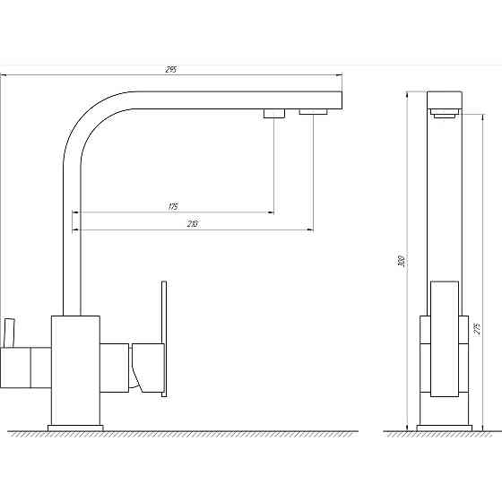 Змішувач для кухні під осмос Globus Lux LAZER GLLR-0111 Луцк