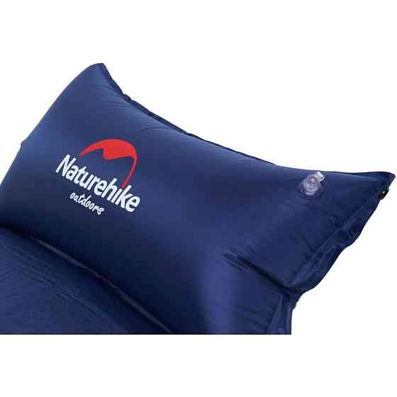 Килимок самонадувний з подушкою Naturehike NH15Q002-D, 25мм, темно-синій Киев