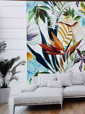 Фотообои  водостойкие Tropic forest тропики растения цветы Киев