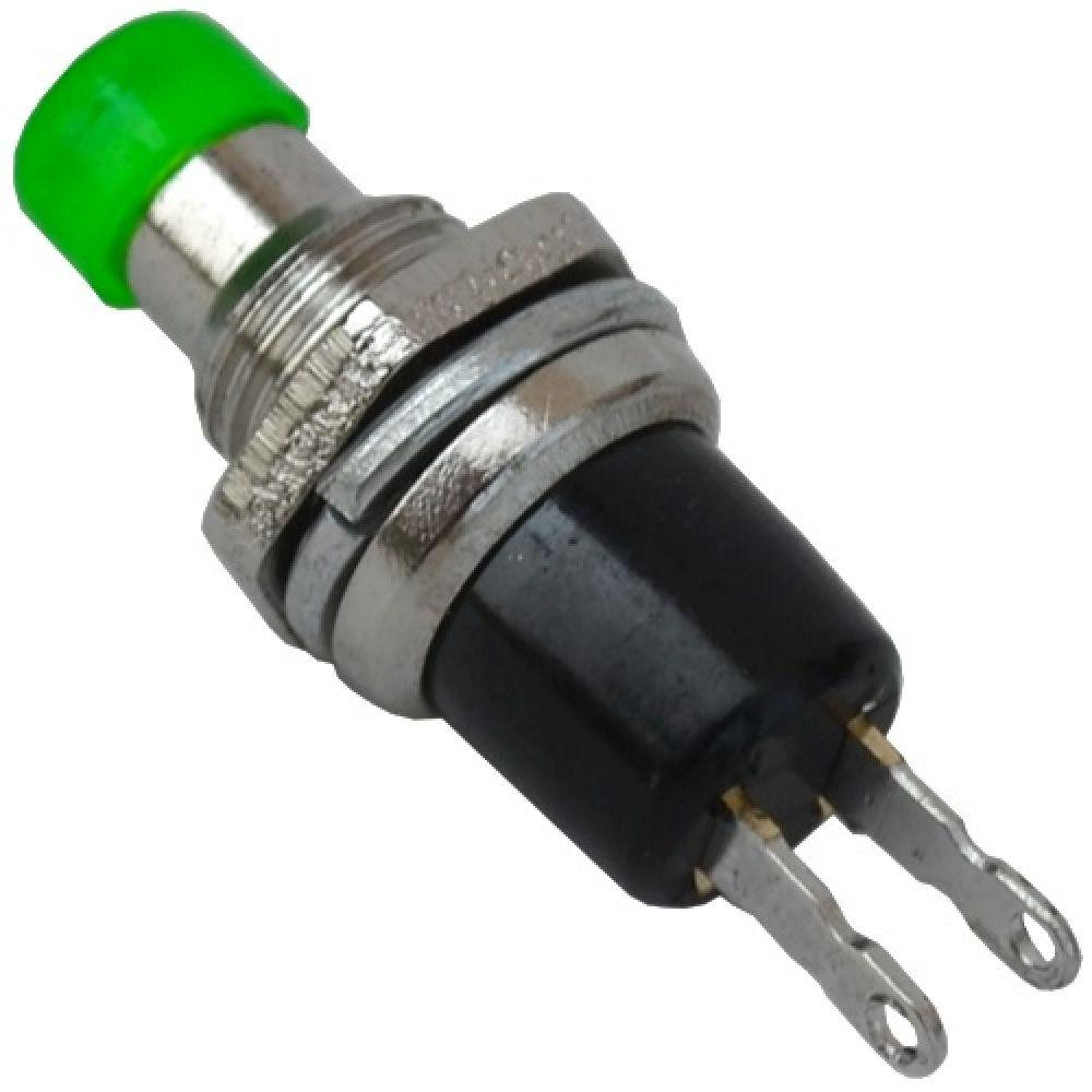 Кнопка PBS-10B-2 без фіксації OFF-(ON), зелена Полтава - фото 1