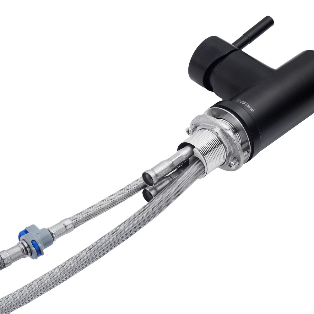 Змішувач для кухні з висувним виливом Kroner KRP Edelstahl Klassisch - SCH03915 чорний Київ - фото 7