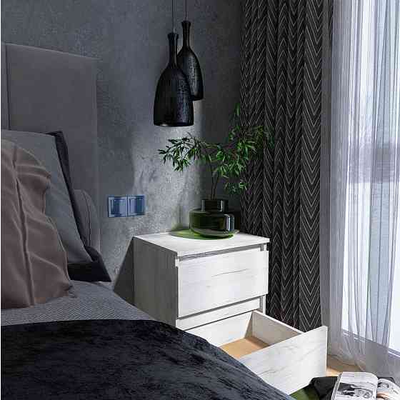 Тумба приліжкова Еверест ТЛ-1 Лайт 45х38х49 см Дуб Крафт білий (DTM-071083) Львів