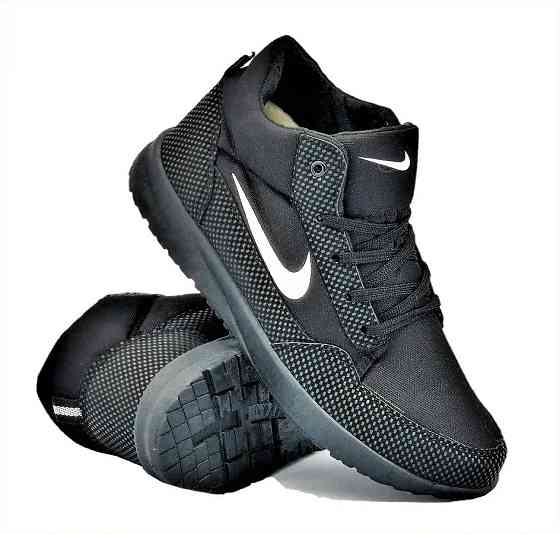 Термо Кросівки Зимові Nike Чоловічі Черевики на хутрі Чорні Найк (розміри: 41,42,43,44,45) Дніпро