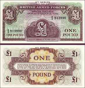 British Armed Forces Британская Армия - 1 Pound 1962 4th series M36a UNC Полтава