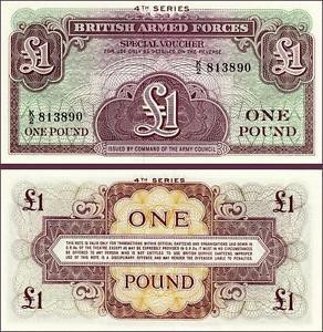 British Armed Forces Британская Армия - 1 Pound 1962 4th series M36a UNC Полтава - изображение 1