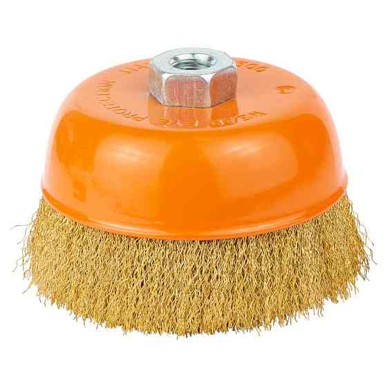 Grad Щетка проволочная чашеобразная Ø125мм М14×2мм (латунированная) GRAD (9033125) Коломия
