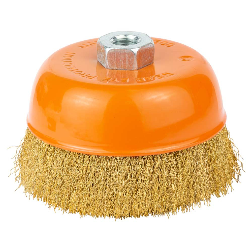Grad Щетка проволочная чашеобразная Ø125мм М14×2мм (латунированная) GRAD (9033125) Коломия - фото 1