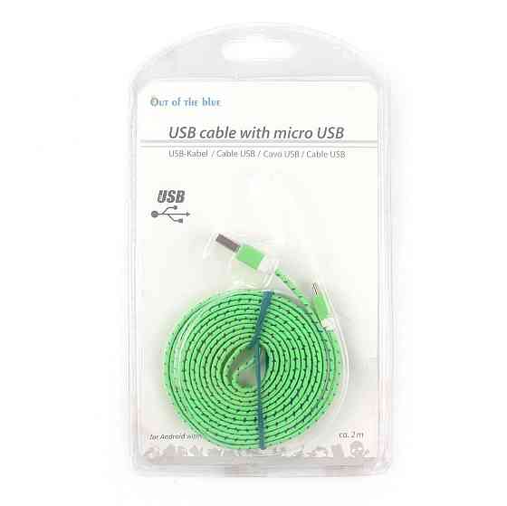 Кабель для Android пристроїв з micro USB, зелений Рівне