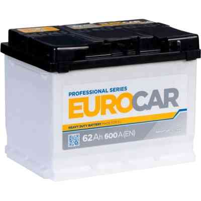 Акумулятор автомобільний EUROCAR 6СТ-62АЗ (0) (-/+) (L2) 600А12V (E) Вінниця