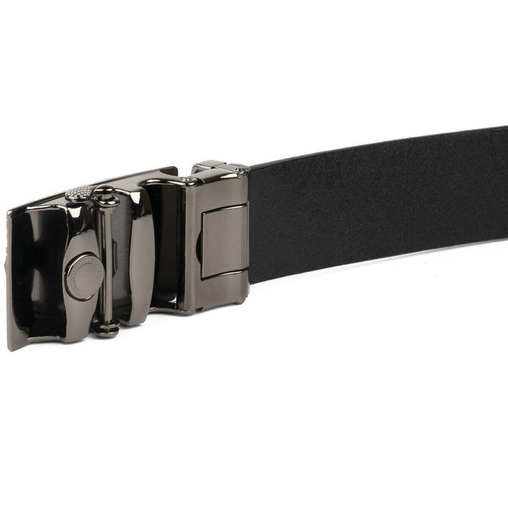 Ремень с автоматической пряжкой с узором Vintage 20251 Черный Киев - изображение 7