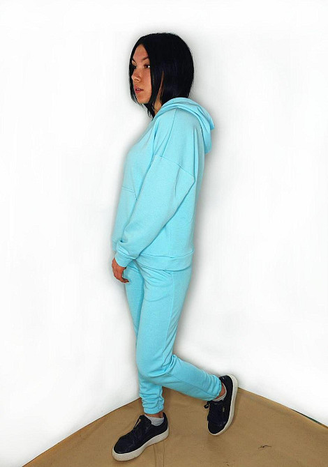 Костюм підлітковий спортивний тринитка петля Блакитний S Харків - фото 7