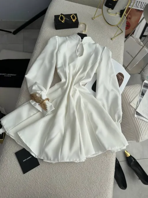 Жіноча класична сукня з акцентом на талії, костюмка преміум, чорна/молоко/барбі Одеса - фото 17