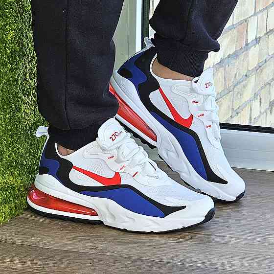 Кроссовки Nike 270 Сеточка Мужские Белые Найк с Амортизацией Летние (размеры: 41,42,43,44,45) Видео Обзор Днепр