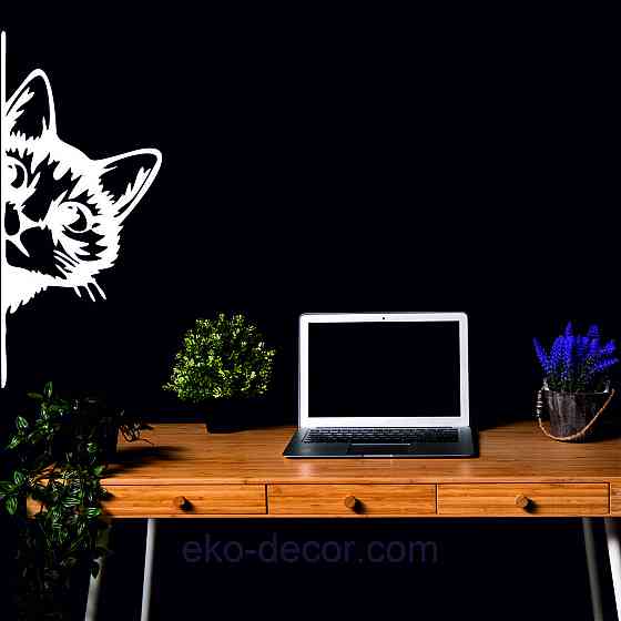 Декоративне настінне 3D Панно «Кіт» Декор на стіну з об'ємом (ціна за 1 шт) Київ