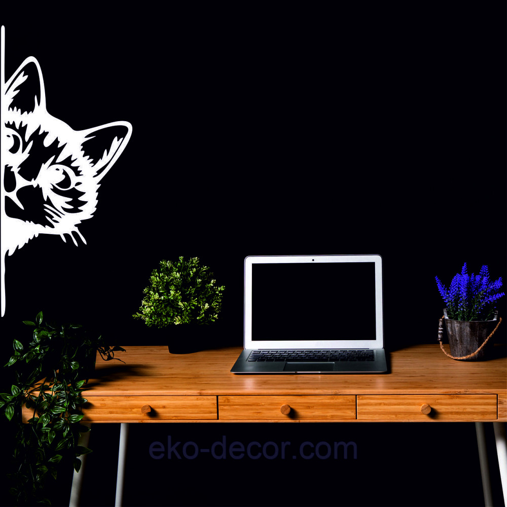 Декоративне настінне 3D Панно «Кіт» Декор на стіну з об'ємом (ціна за 1 шт) Київ - фото 1