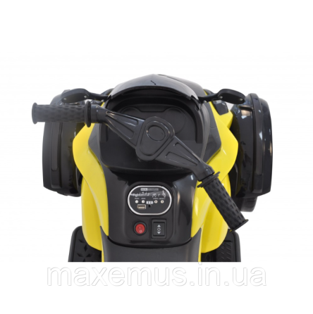 Электромотоцикл детский трицикл на аккумуляторе 3-х колесный SP-610 электрический мотоцикл для детей желтый Мостиська