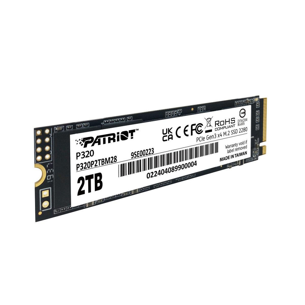 SSD диск накопитель M.2 Patriot P320 2TB NVMe 2280 Gen3.0 x4 3D TLC P320P2TBM28 Одесса - изображение 3