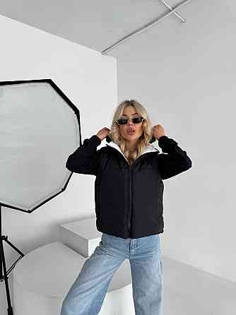 Жіноча двостороння жилетка з кулісками з боків і кишенею плащівка емі + силікон Чорний, 42/44 Одеса