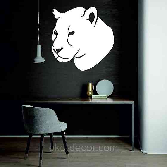 Декоративне настінне Панно «Пантера», Декор на стіну 90*86 см, Білий Київ
