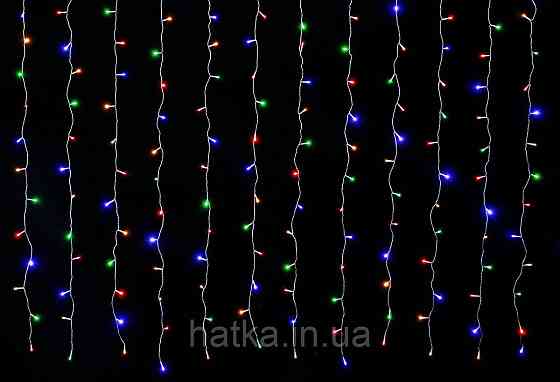 Гірлянда-штора LED VALESO 144 RGB 3х2 м 8 режимів Прозорий провід LKS5053 Київ