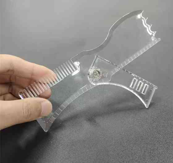 Шаблон для бороды трафарет для бороды и усов стайлер триммер для бороды прозрачный Киев