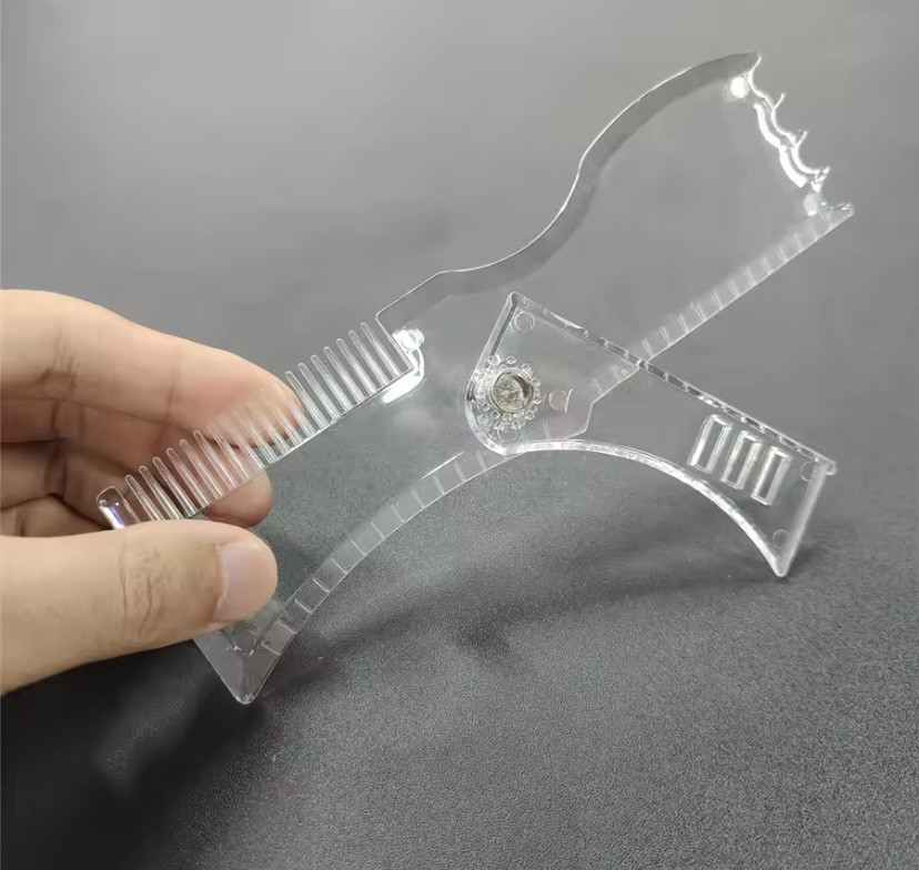 Шаблон для бороды трафарет для бороды и усов стайлер триммер для бороды прозрачный Киев - изображение 3