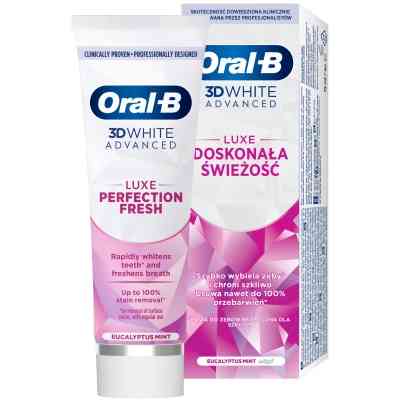 Зубная паста Oral-B 3D White Advanced Luxe Perfection Прохлада мяты и эвкалипта 75 мл (8700216922739) Винница
