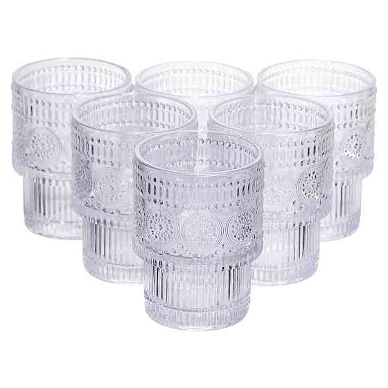 Набір скляних склянок 6 (шт) 200 (мл) для лимонадів,соку,води,коктейлів склянки з товстого скла HP-19-178-3 SBR Київ