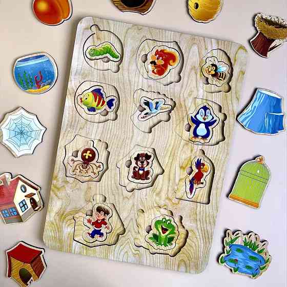 Деревянный пазл-вкладыш 