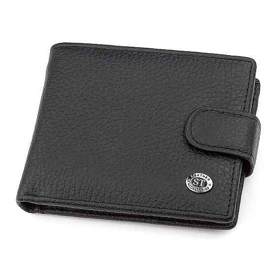Чоловічий гаманець ST Leather 18316 (ST114) шкіряний Чорний Київ