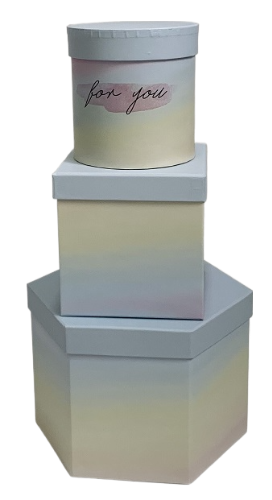 Подарункові коробки UFO Y004 Набір 3 шт Gradient mix (6990795) Київ - фото 1