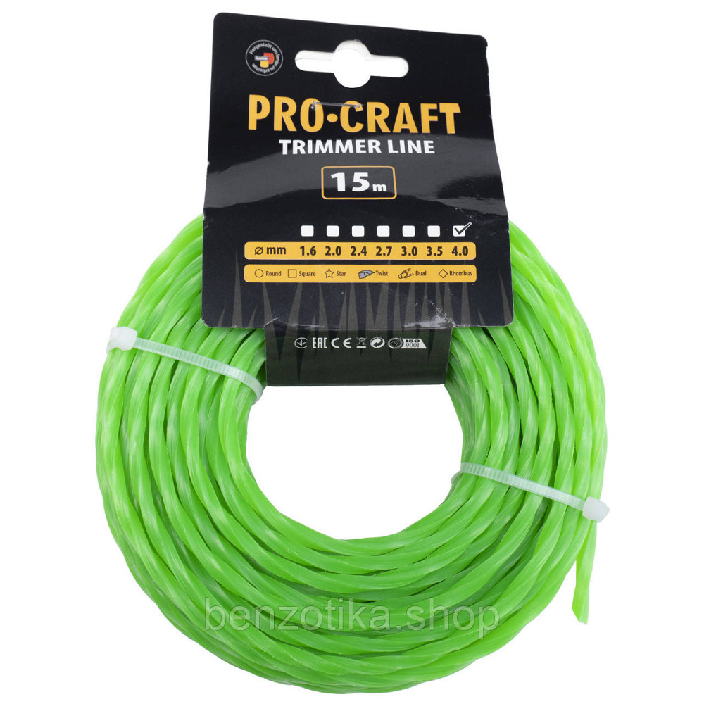 Волосінь спіраль Procraft 4мм 15м Киев - изображение 1