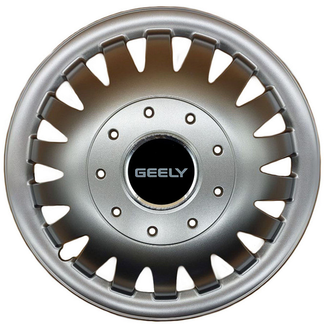 Автомобільні модельні ковпаки R15 Geely 320 4шт, SJS, сріблясті Київ - фото 1