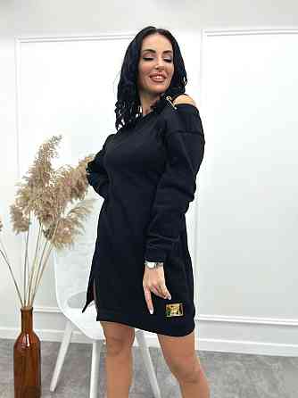 Повседневное теплое платье с булавкой Moana 46-48, Черный Киев